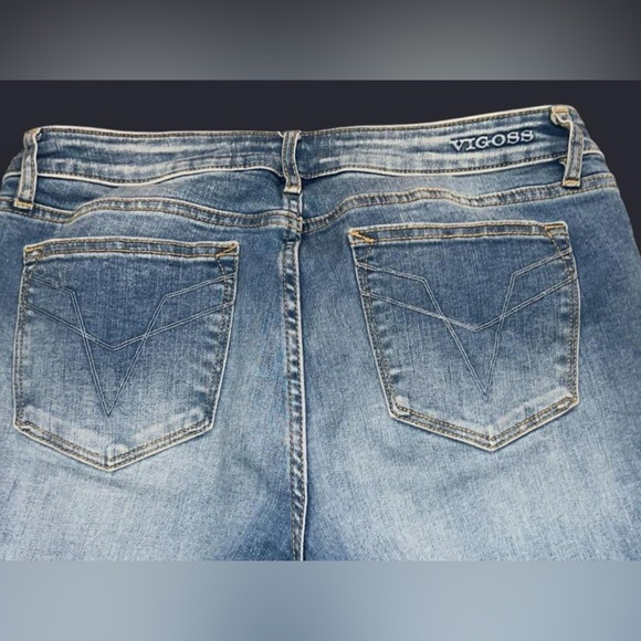 Vigoss Light Blue Distressed Skinny Jeans - Picture 3 of 6